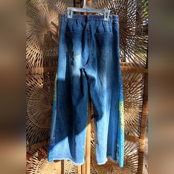 Sage + Fig Blue and Green Women's Jeans_ Small - Picture 4 of 7